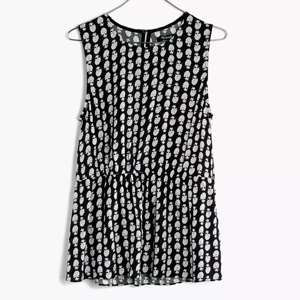 Madewell Flower Ruffle Tank Top in Bloomstamp